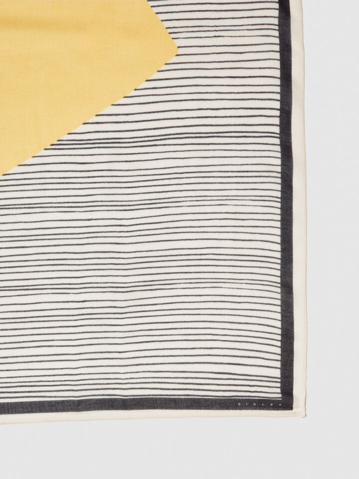 Printed scarf - null - Yellow | Sisley image number 2